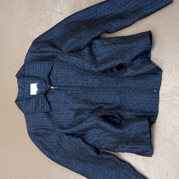 Erin London Midnight Blue and Black Shimmer, 2 Pocket Dress Jacket - Picture 2 of 13